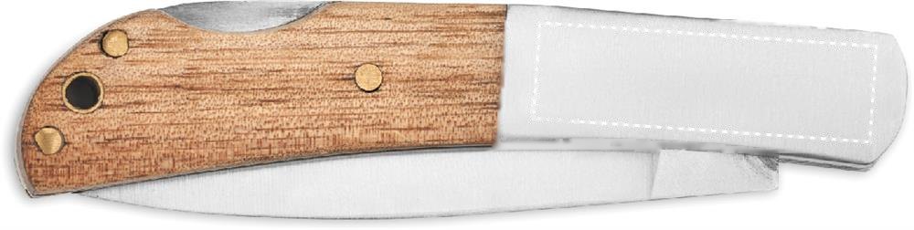 SKARP - Opvouwbaar mes in acacia — drukvlak linkshandig steel