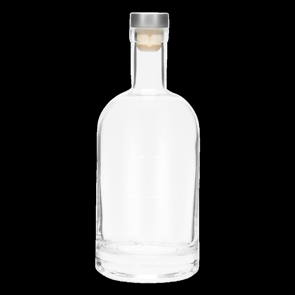 PEARLY - Glazen fles — drukvlak gecentreerd op het glas
