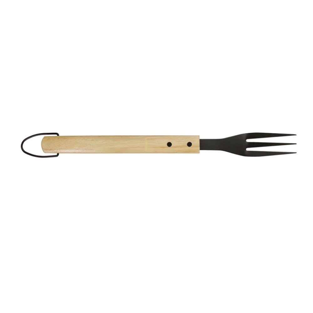Barbecue gereedschapsset hout — drukvlak handvat vork