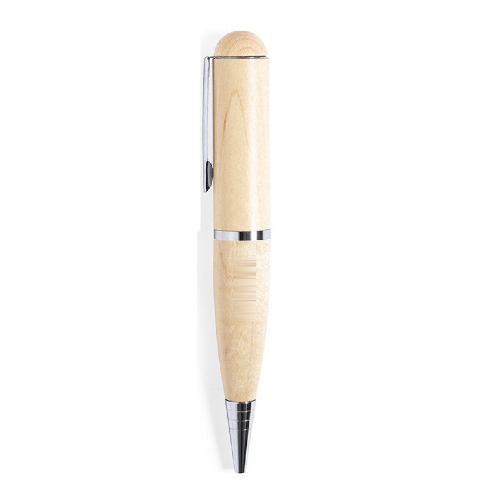 USB Balpen Kornon 16GB — drukvlak onderlichaam naast clip