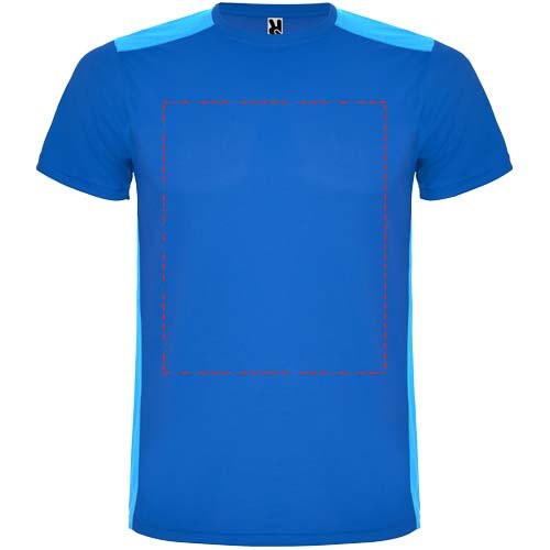 Detroit 130 g/m² sportshirt met korte mouwen voor kinderen — drukvlak impact volledige voorzijde