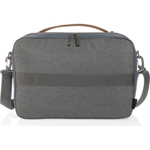 Impact AWARE™ 300D two tone deluxe 15.6" laptoptas — drukvlak artikel achterzijde beneden