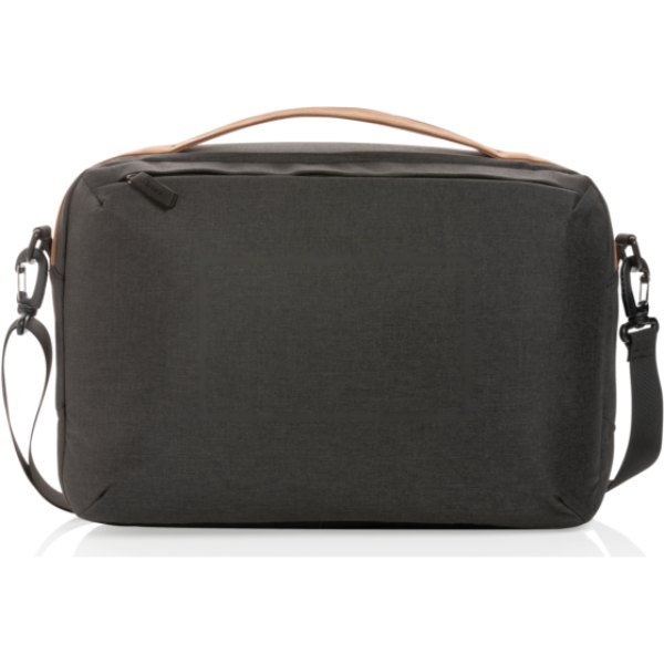 Impact AWARE™ 300D two tone deluxe 15.6" laptoptas — drukvlak artikel voorzijde