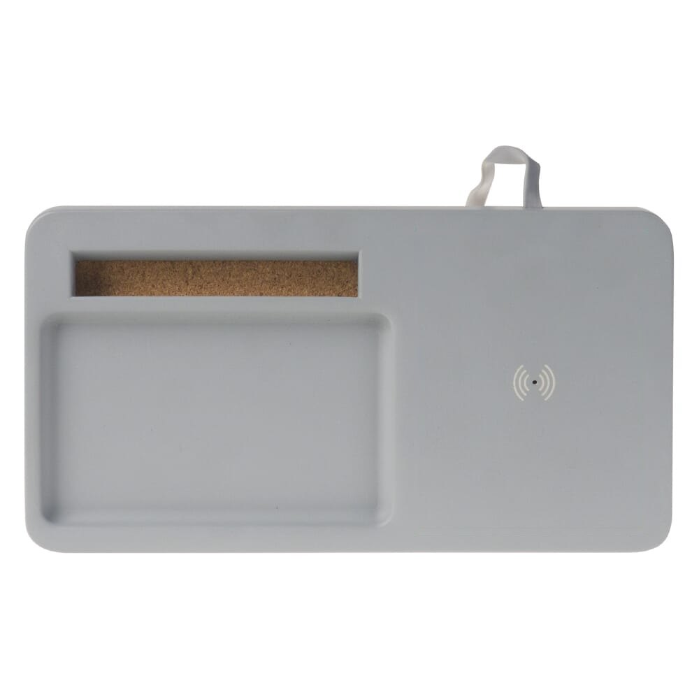 Limestone Desk organizer with wireless charger 5W — drukvlak bovenkant