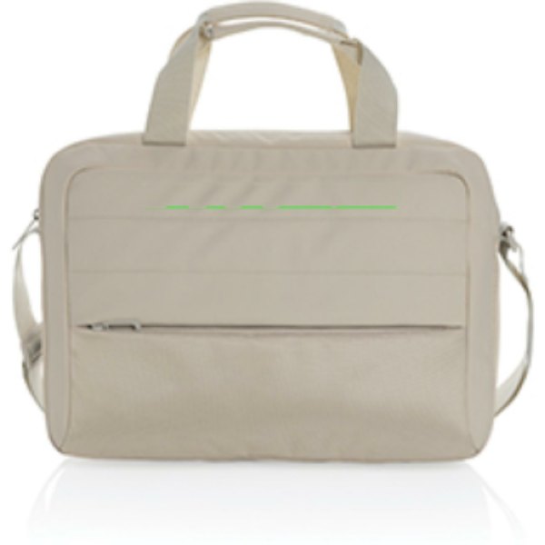 Armond AWARE™ RPET 15.6" laptoptas — drukvlak artikel voorzijde boven