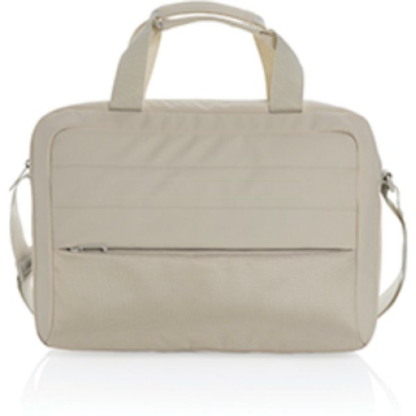 Armond AWARE™ RPET 15.6" laptoptas — drukvlak artikel voorzijde midden