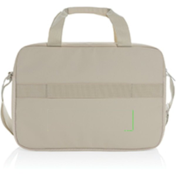 Armond AWARE™ RPET 15.6" laptoptas — drukvlak artikel achterzijde