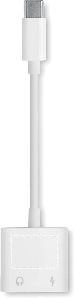 KOENET - ABS-aansluiting audiosplitter t — drukvlak voorkant boven de icoontjes