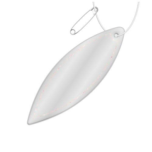 RFX™ H-12 reflecterende pvc hanger met ellips — drukvlak achterkant (op reflecterende laag)