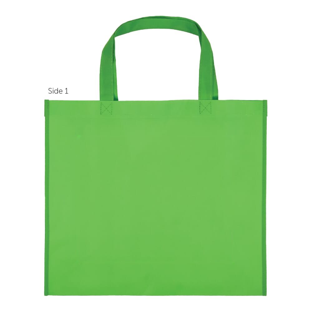 R-PET Draagtas gelamineerd non-woven 40 x 16 x 35cm 105g/m² — drukvlak midden op de voorkant