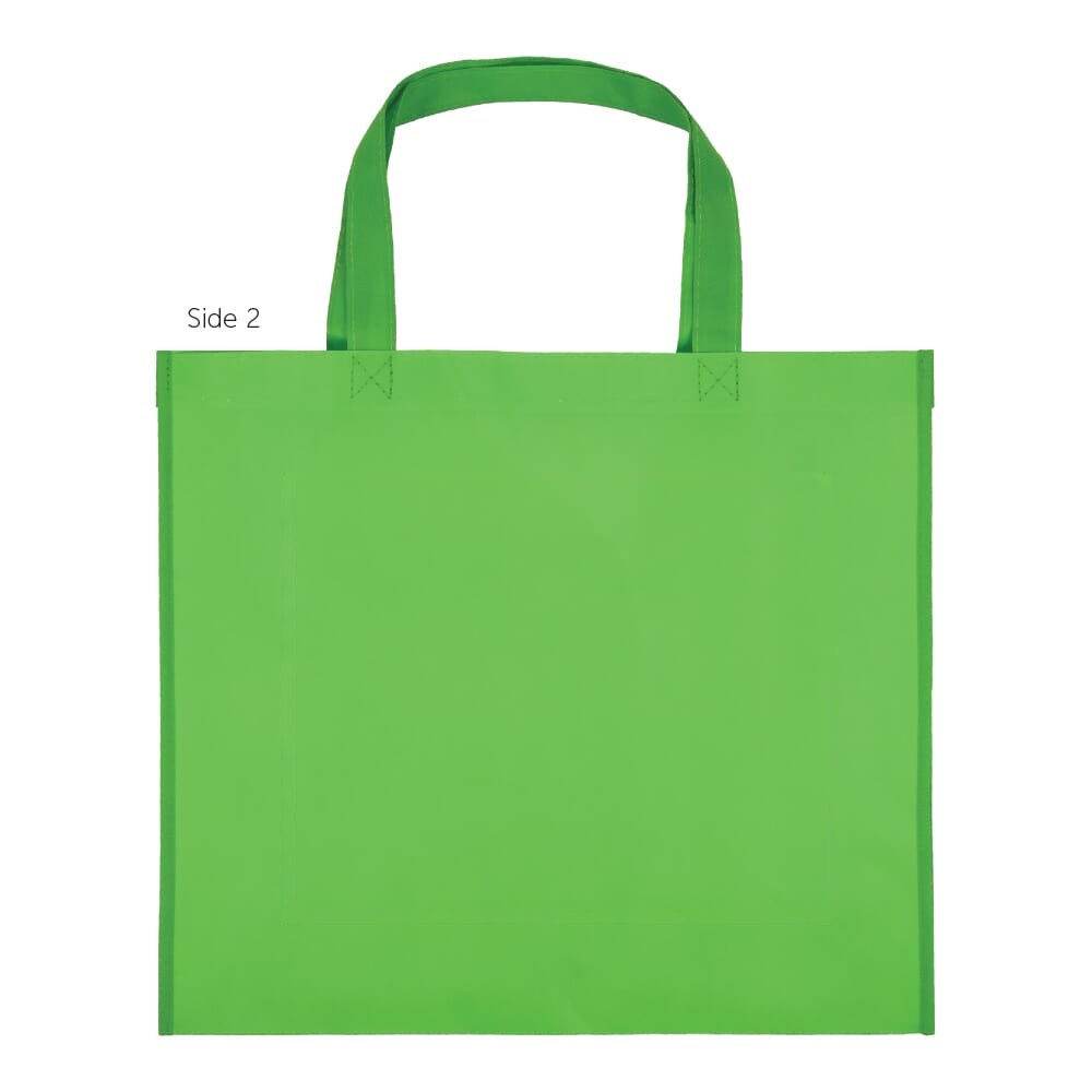 R-PET Draagtas gelamineerd non-woven 40 x 16 x 35cm 105g/m² — drukvlak midden op de achterkant