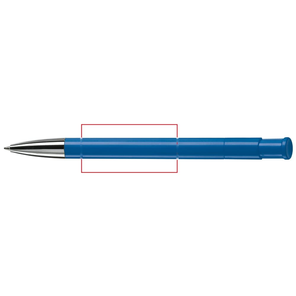 Balpen Avalon metal hardcolour — drukvlak 180 graden van de clip