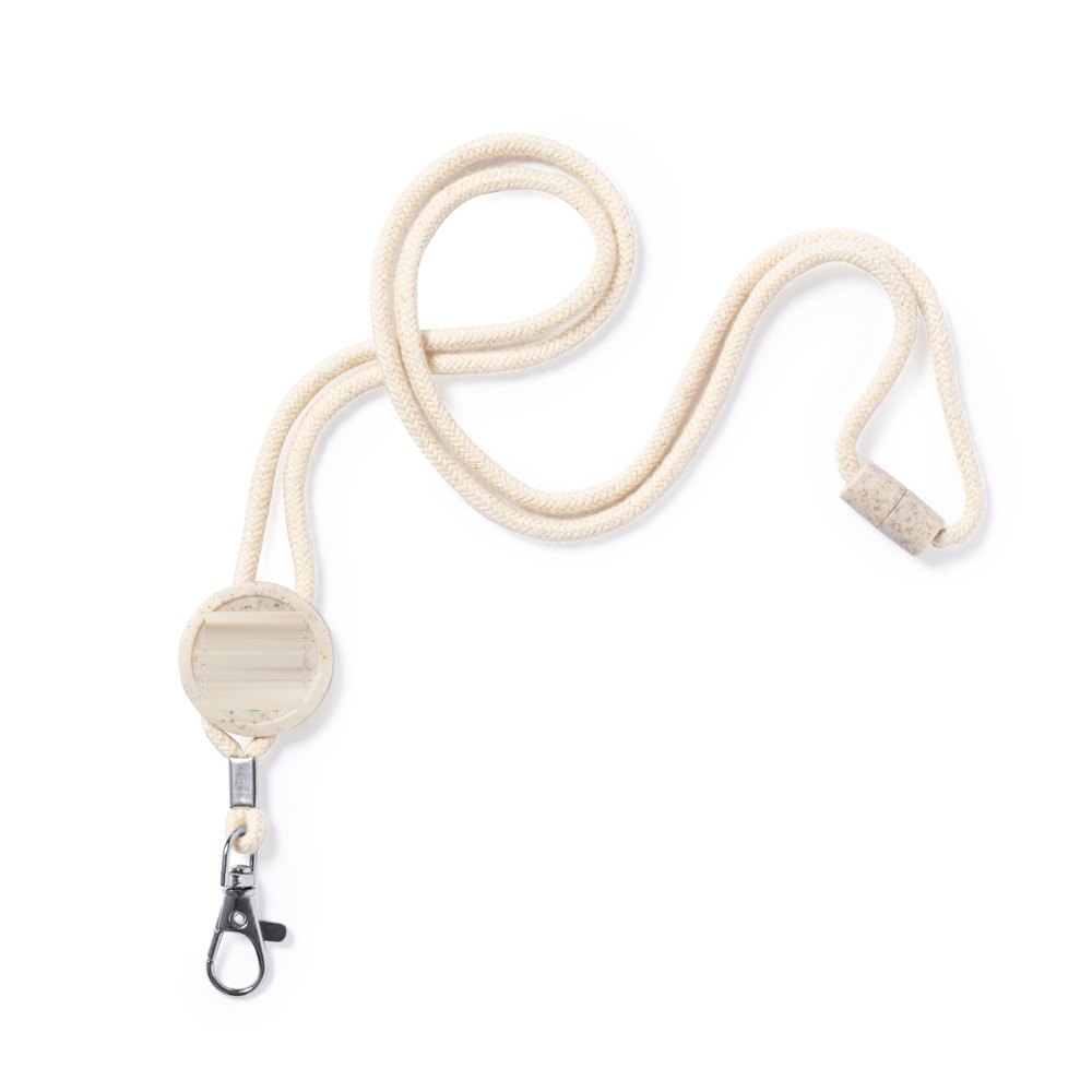 Lanyard Denain — drukvlak cirkelvormig gebied