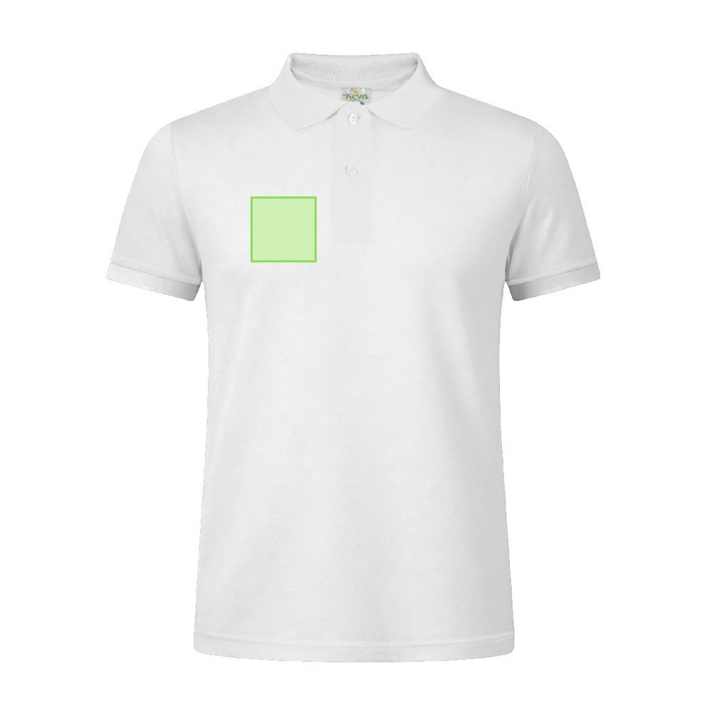 Volwassene Wit Polo Shirt "keya" MPS180 — drukvlak rechterborst
