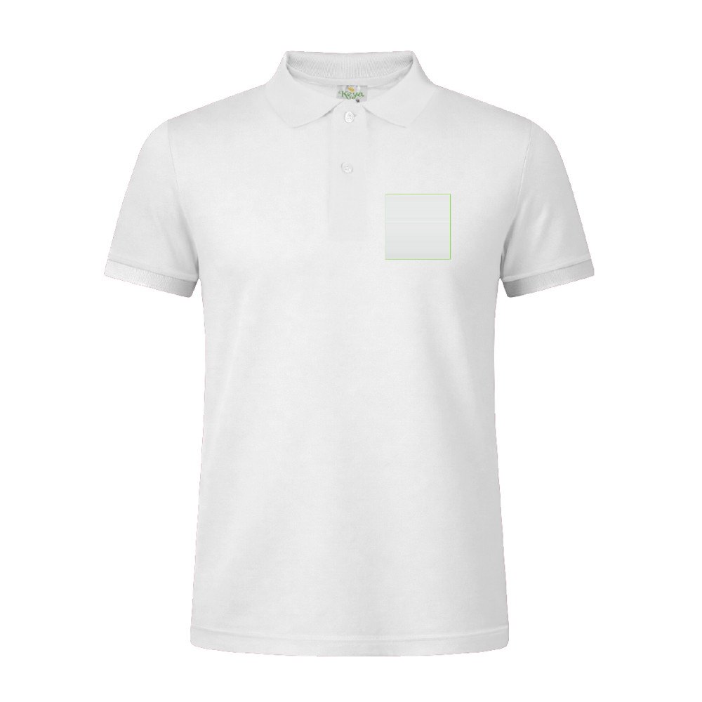 Volwassene Wit Polo Shirt "keya" MPS180 — drukvlak linkerborst
