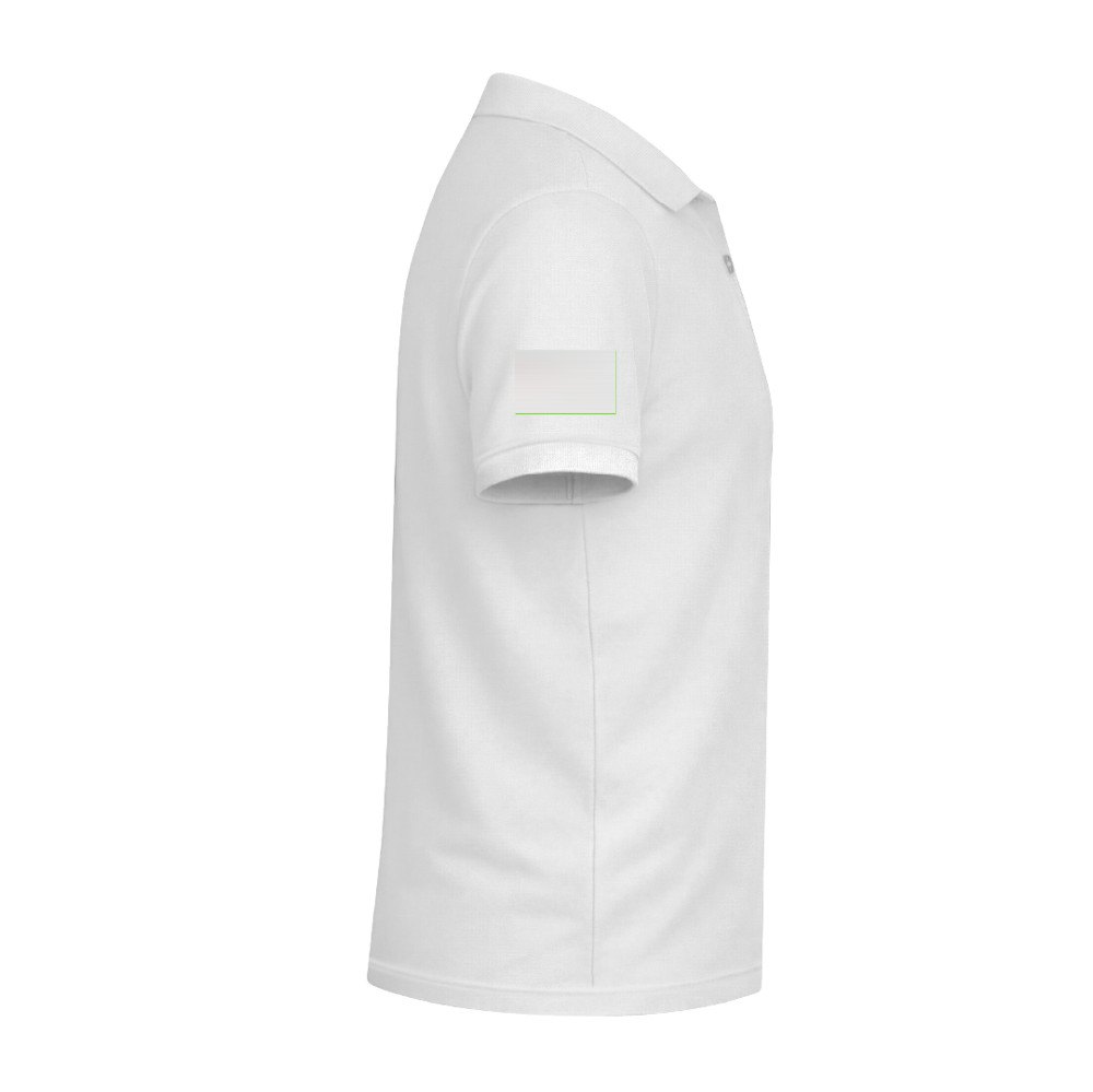 Volwassene Wit Polo Shirt "keya" MPS180 — drukvlak rechtermouw