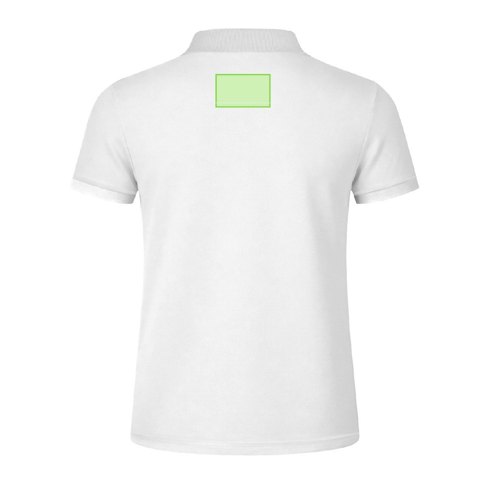 Volwassene Wit Polo Shirt "keya" MPS180 — drukvlak hoge rug