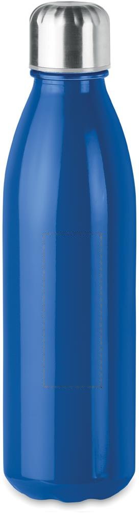 ASPEN GLASS - Glazen drinkfles 650ml — drukvlak achterzijde