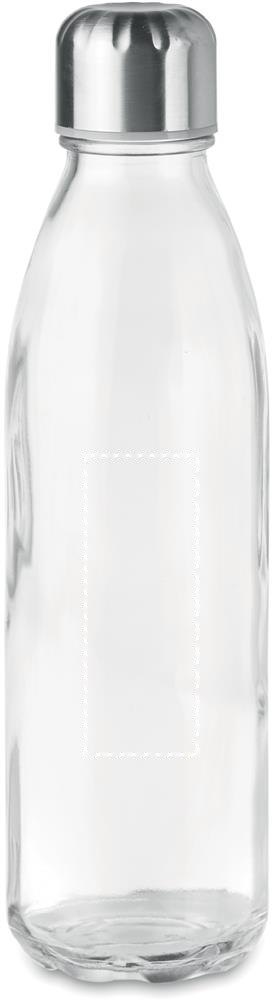 ASPEN GLASS - Glazen drinkfles 650ml — drukvlak voorzijde