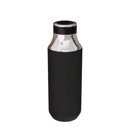 SCX.design D12 500 ml geïsoleerde roestvrijstalen waterfles met rietje — drukvlak voorzijde