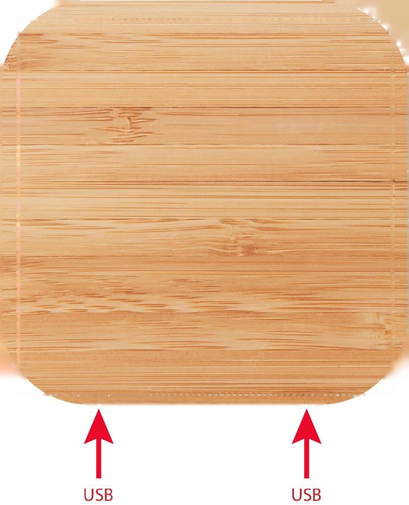 CUADRO - Bamboe draadloze oplader — drukvlak charger