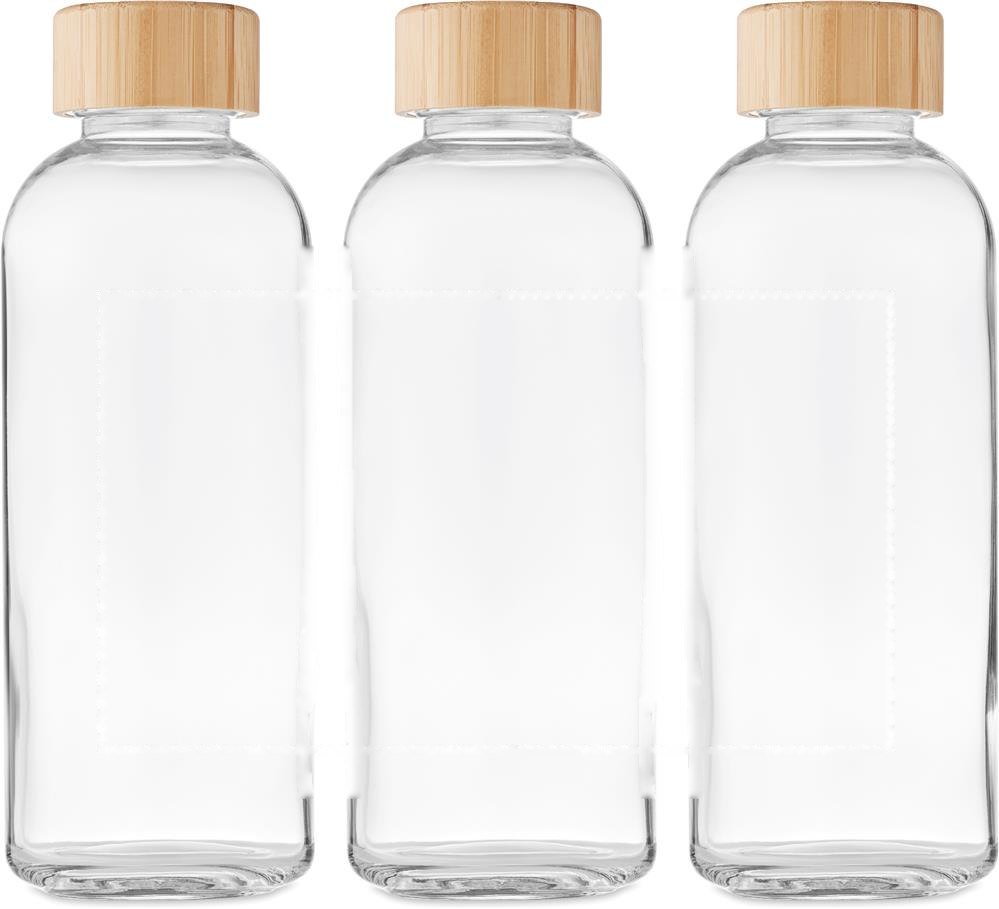 FRISIAN - Glazen fles 650ml bamboe dop — drukvlak drukvlak 1