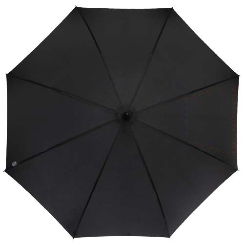 Fontana 23" automatische paraplu met carbon look en gebogen handvat — drukvlak 3de paneel
