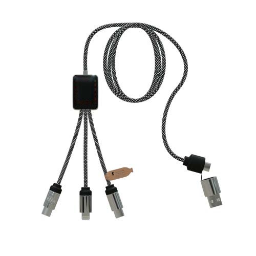 SCX.design C33 60 W Type-C oplaadkabel met dubbel verlicht logo — drukvlak achterzijde