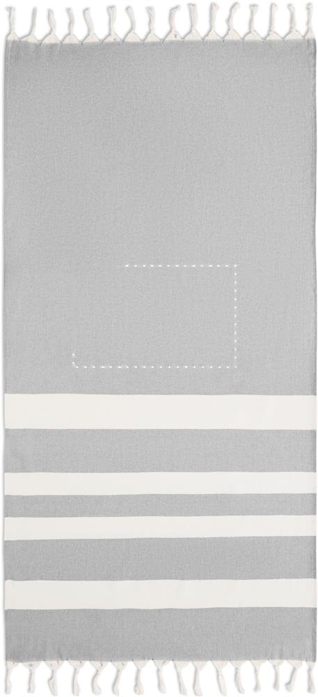 AGOURA - Hammam handdoek 140 gr/m² — drukvlak towel midden achterzijde