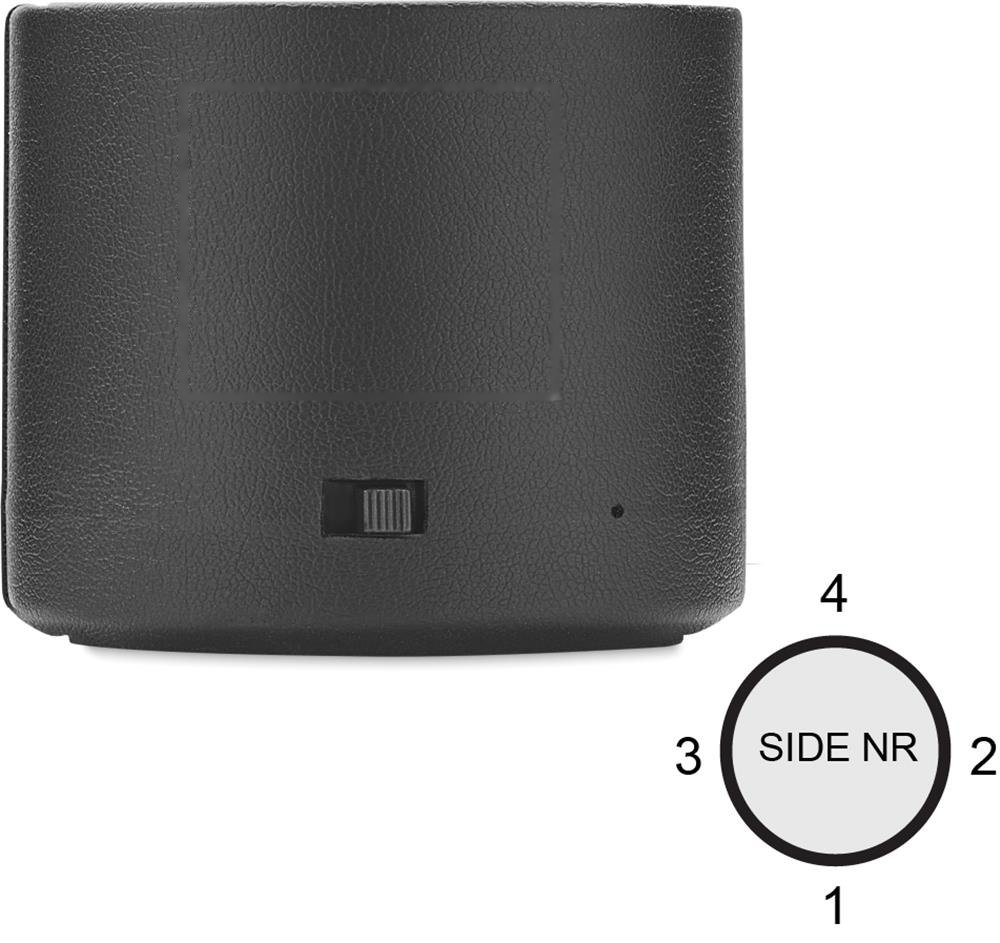 GAMA - Gerecycled PU luidspreker — drukvlak boven de schakelaar