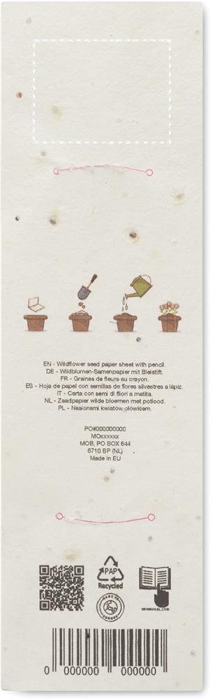 PENSEED - Natuurlijk potlood zaadpapier — drukvlak etui zijde 2