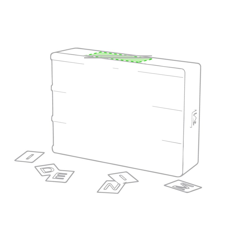 Lightbox Cinemax — drukvlak boven de siliconen band