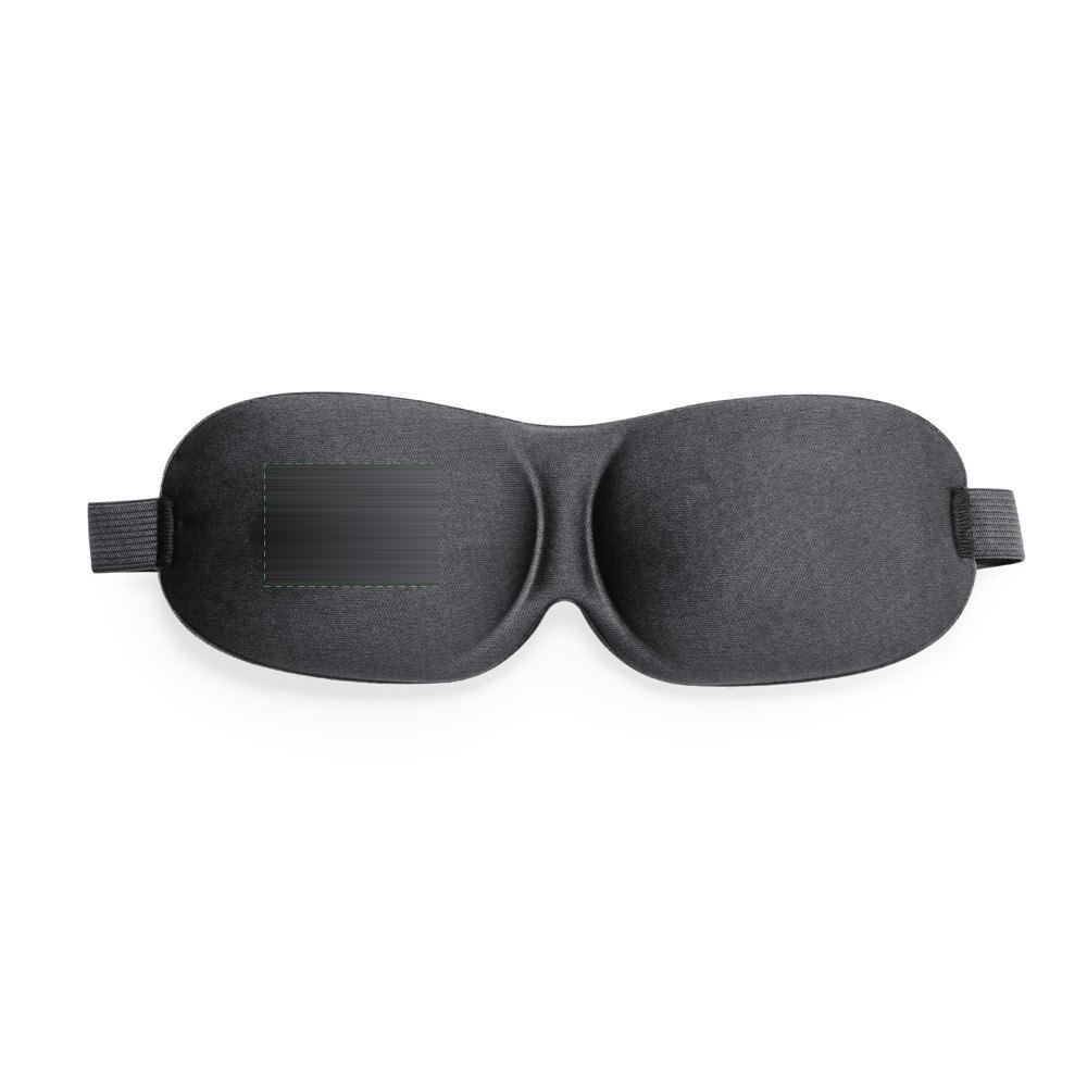 Slaapmasker Bezz — drukvlak links op het masker
