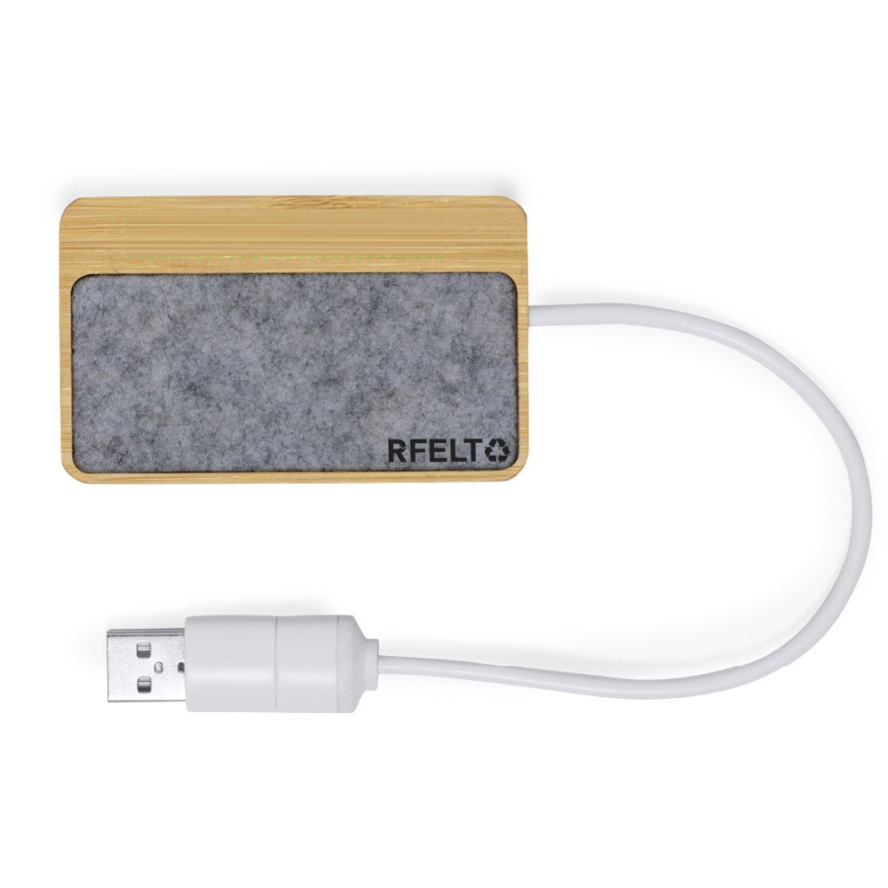 USB Hub Barney — drukvlak aan de bovenkant