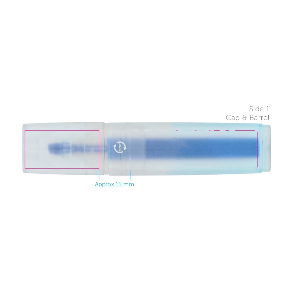 R-PET markeerstift — drukvlak op dop en houder