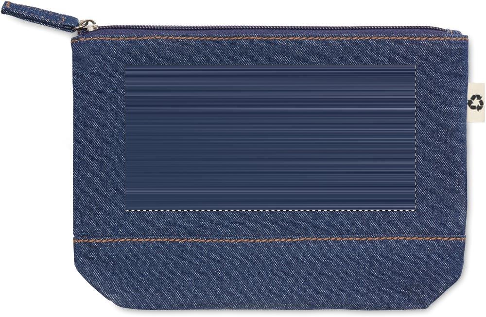 STYLE POUCH - Gerecycled denim toilettasje — drukvlak achterkant