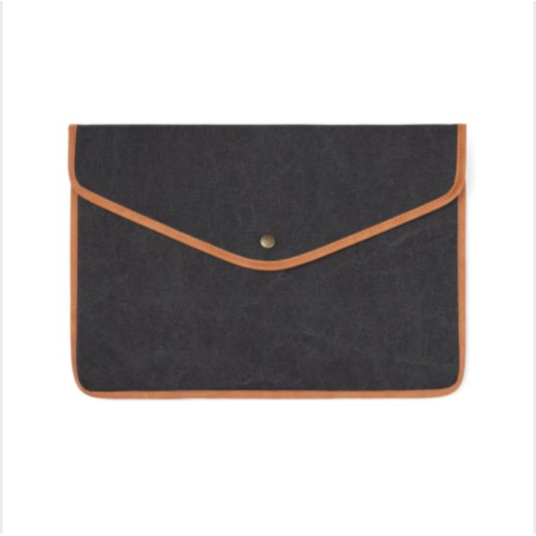 VINGA Bosler GRS recycled canvas 14" laptop sleeve — drukvlak artikel voorzijde
