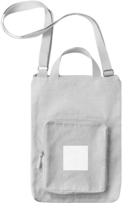 Katoenen (340 g/m2) laptoptas Iker — drukvlak voorvak