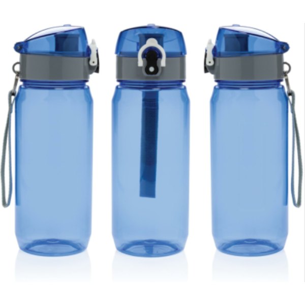 Yide RCS Gerecyclede PET lekvrije afsluitbare fles 600ml — drukvlak artikel rechts