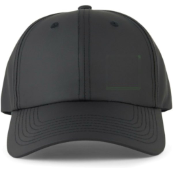 VINGA Baltimore AWARE™ gerecycled PET cap — drukvlak artikel voorzijde links