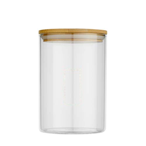 Boley 550 ml glazen voedselcontainer — drukvlak achterzijde
