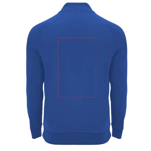 Epiro 200 g/m² sweatshirt met lange mouwen en kwartrits voor kinderen — drukvlak impact hoog op de achterzijde