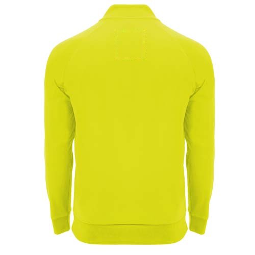 Epiro 200 g/m² sweatshirt met lange mouwen en kwartrits voor kinderen — drukvlak hoog op de achterzijde