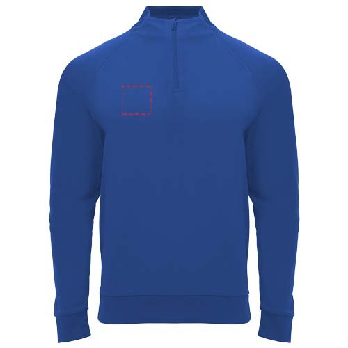 Epiro 200 g/m² sweatshirt met lange mouwen en kwartrits voor kinderen — drukvlak rechter borst