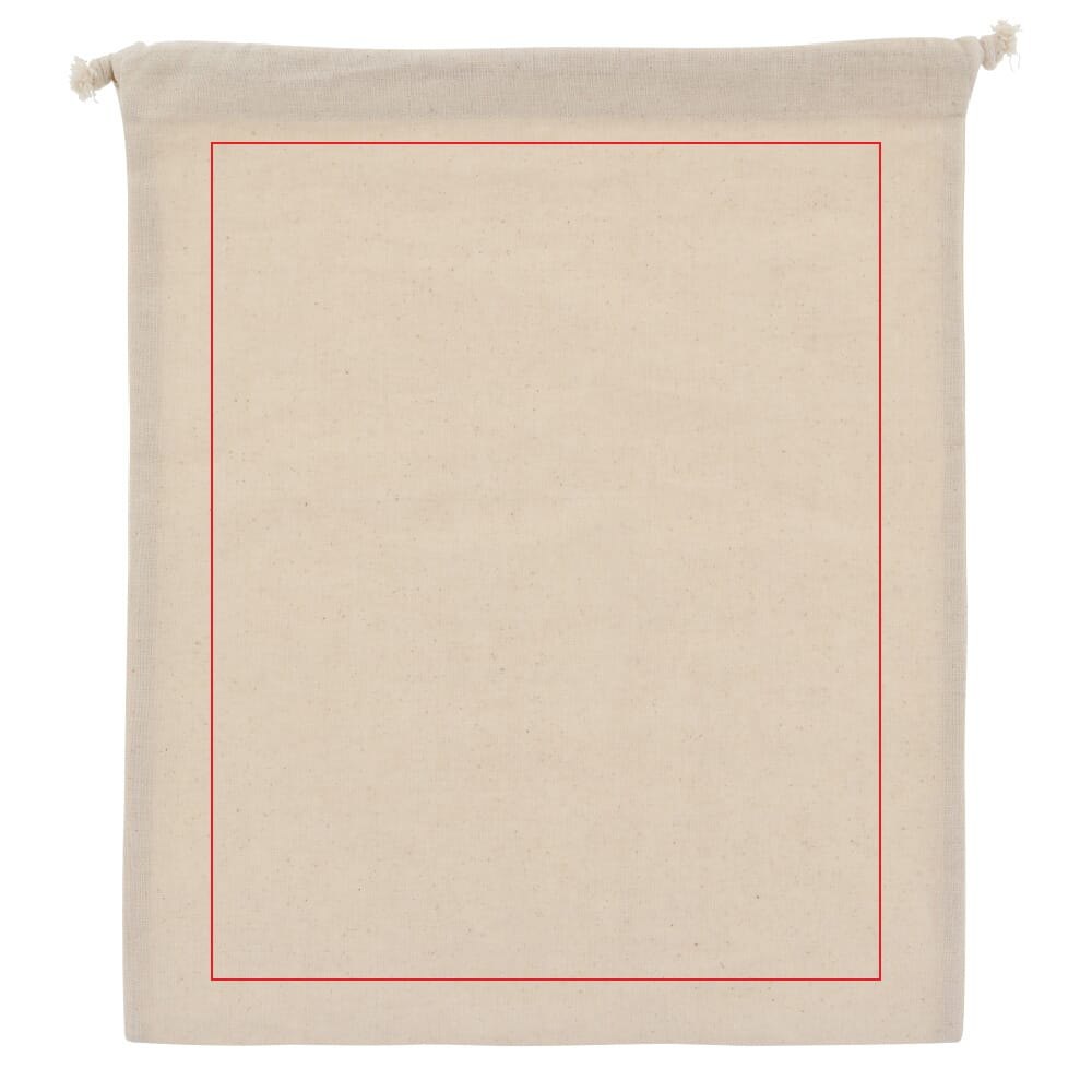 Geschenkbuidel OEKO-TEX® katoen 140g/m² 25x30cm — drukvlak groot op de achterkant
