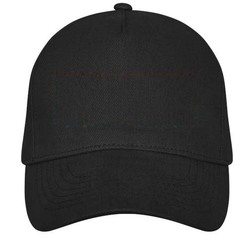 Doyle 260 g/m² 5 panel cap — drukvlak voorzijde