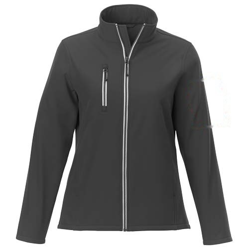 Orion softshell dames jas — drukvlak linker bicep