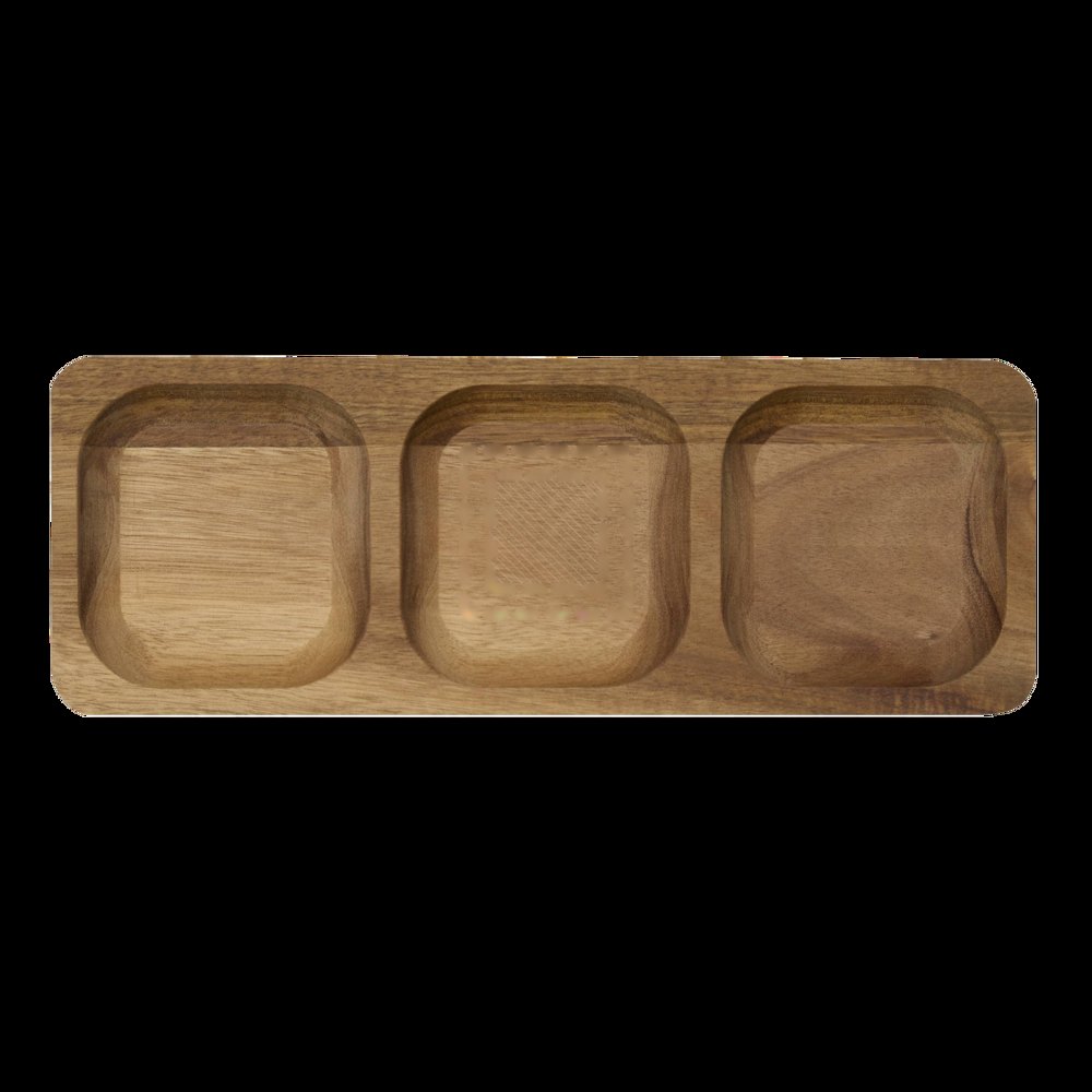 ACACIA SELECTION - Serveerplateau — drukvlak gecentreerd op de compartment middle
