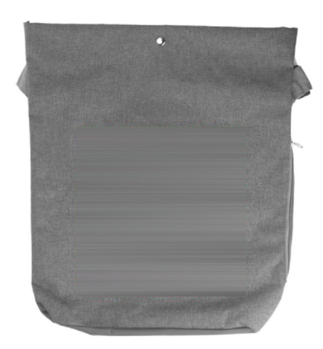 Shopper Hekla | Polycanvas 600D | Grijs — drukvlak achterzijde