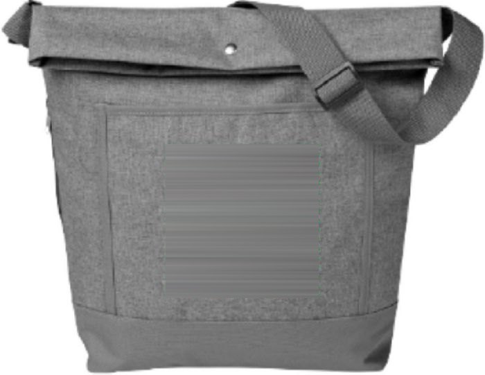 Shopper Hekla | Polycanvas 600D | Grijs — drukvlak voorzijde